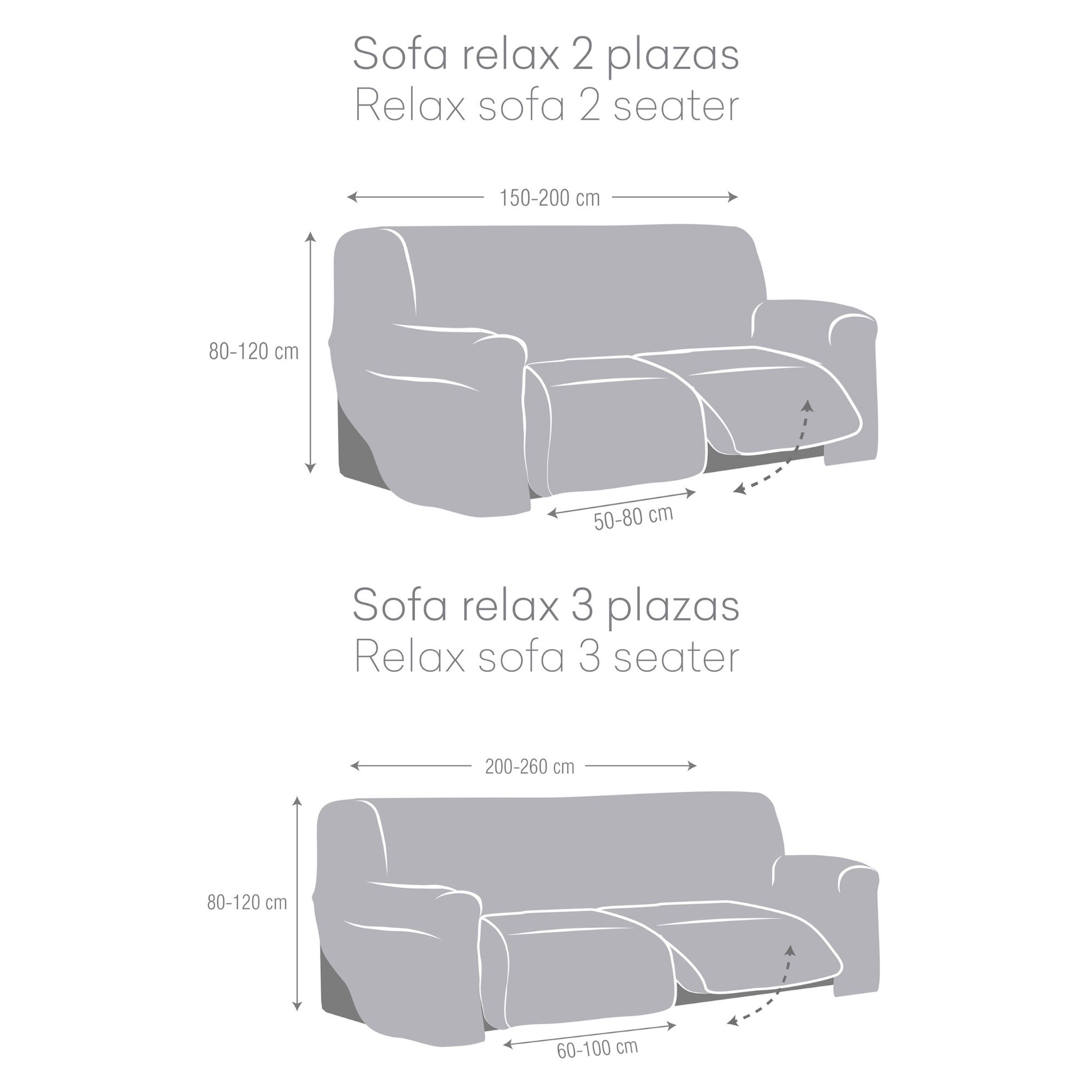 Comprar Funda Sofá Relax Reclinable Bielástica Roc (2 asientos)